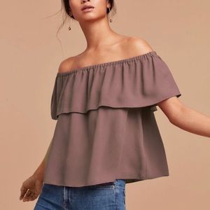 Aritzia- Wilfred off the shoulder blouse
